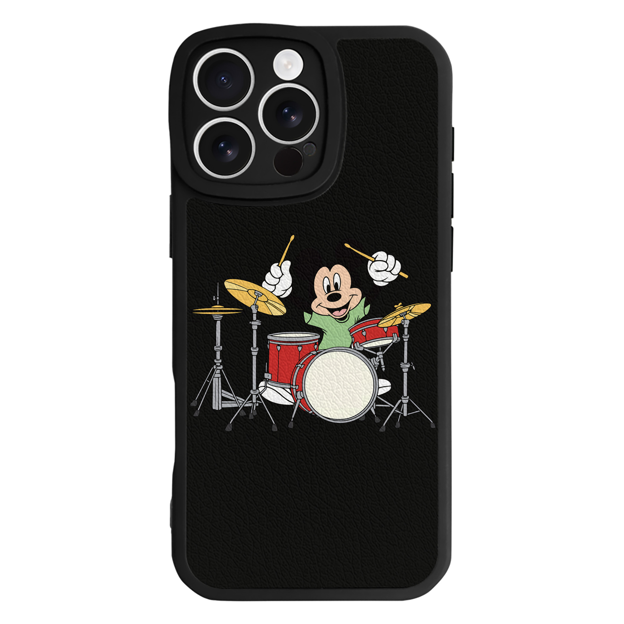 （画像用） ミッキーマウス Mickey Mouse 【iPhone 16シリーズ対応】シリコンスマホケース（レザー調） 材質：シリコン